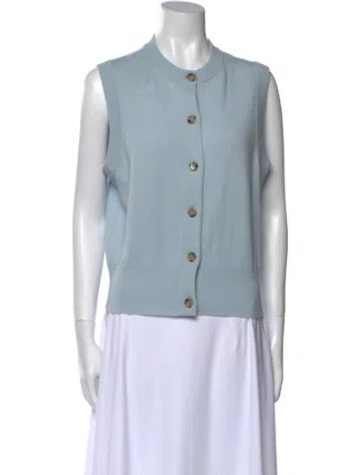 Pre-owned Allude Virgin Wool Crew Neck Sweater W/ Tags In Blue