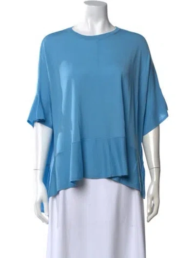 Pre-owned Allude Virgin Wool Crew Neck Top W/ Tags In Blue