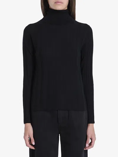 Allude Virgin Wool Jumper In Black