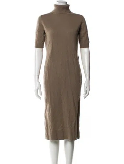 Pre-owned Allude Virgin Wool Midi Length Dress In Gray