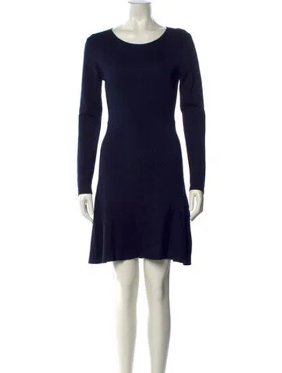 Pre-owned Allude Virgin Wool Mini Dress In Neutral