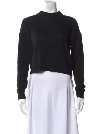 Pre-owned Allude Virgin Wool Mock Neck Sweater In Black