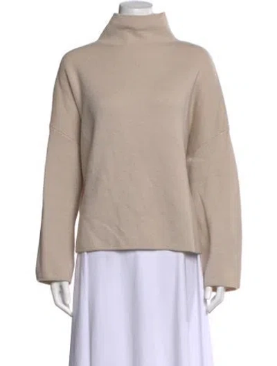 Pre-owned Allude Virgin Wool Mock Neck Sweater In Neutral