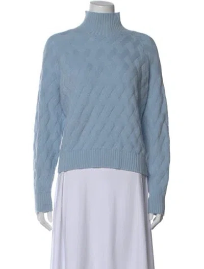 Pre-owned Allude Virgin Wool Patterned Sweater In Blue