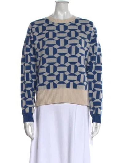 Pre-owned Allude Virgin Wool Patterned Sweater In Neutrals