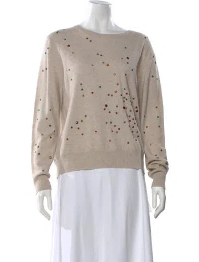 Pre-owned Allude Virgin Wool Printed Sweater W/ Tags In Neutral