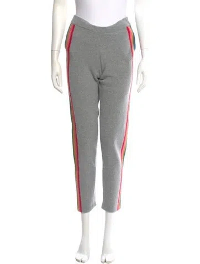 Pre-owned Allude Virgin Wool Straight Leg Pants In Gray