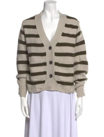 Pre-owned Allude Virgin Wool Striped Sweater In Multi