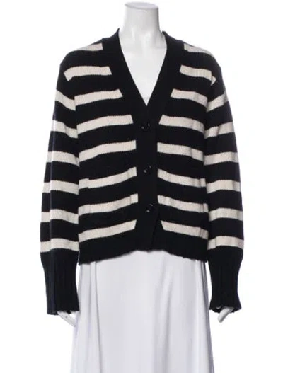 Pre-owned Allude Virgin Wool Striped Sweater In Multi