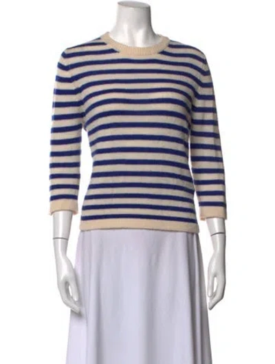Pre-owned Allude Virgin Wool Striped Sweater In Multicolor