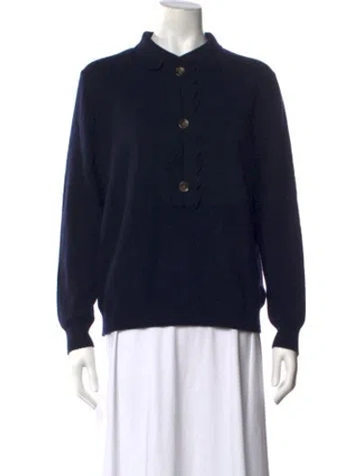 Pre-owned Allude Virgin Wool Sweater In Blue