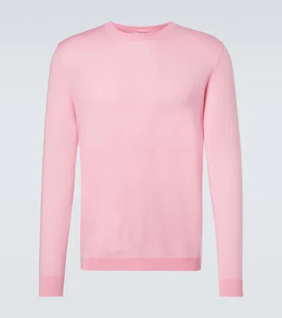 Allude Virgin Wool Sweater In Pink