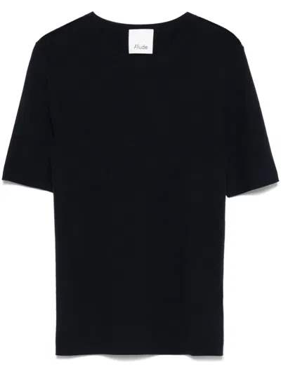 Allude Virgin Wool T-shirt In Blue