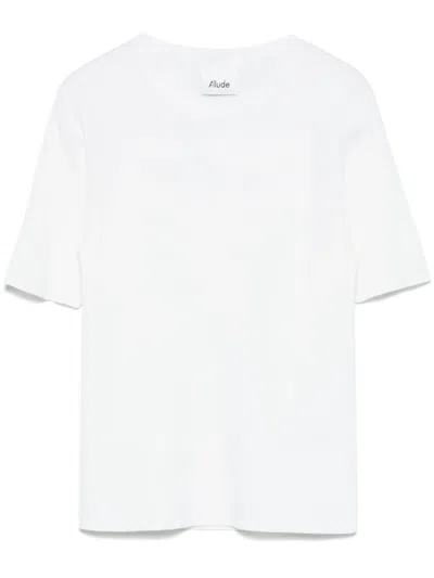 Allude Virgin Wool T-shirt In White
