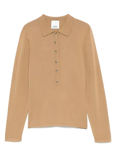 Allude Virgin Wool Top In Brown