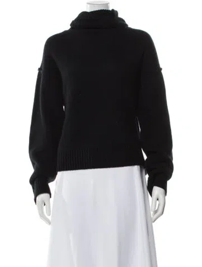 Pre-owned Allude Virgin Wool Turtleneck Sweater In Black
