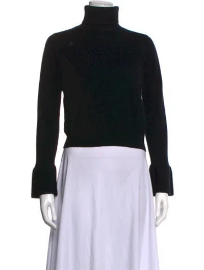 Pre-owned Allude Virgin Wool Turtleneck Sweater In Black
