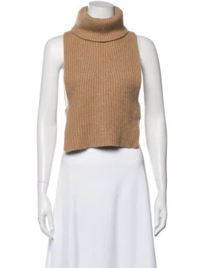 Pre-owned Allude Virgin Wool Turtleneck Sweater In Neutral