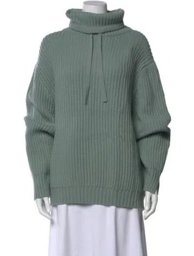 Pre-owned Allude Virgin Wool Turtleneck Sweater W/ Tags In Green