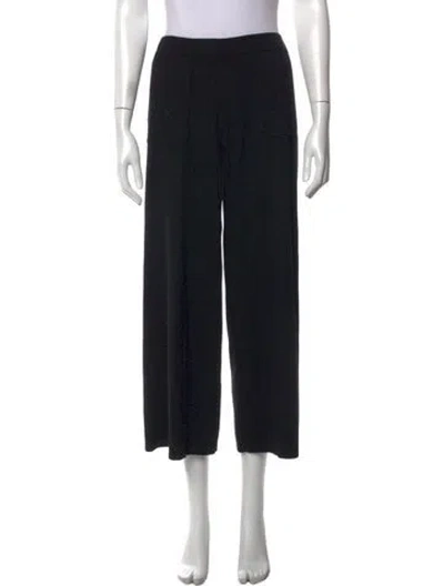 Pre-owned Allude Virgin Wool Wide Leg Pants In Blue