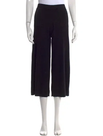 Pre-owned Allude Virgin Wool Wide Leg Pants In Blue