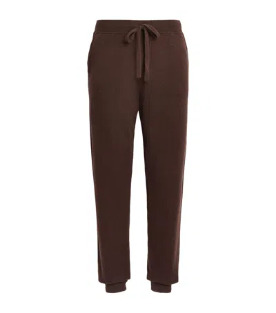 Allude Virgin Wool-cashmere Sweatpants In Brown