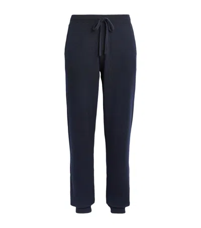 Allude Virgin Wool-cashmere Sweatpants In Navy