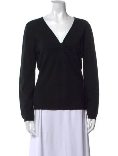 Pre-owned Allude V-neck Sweater In Black