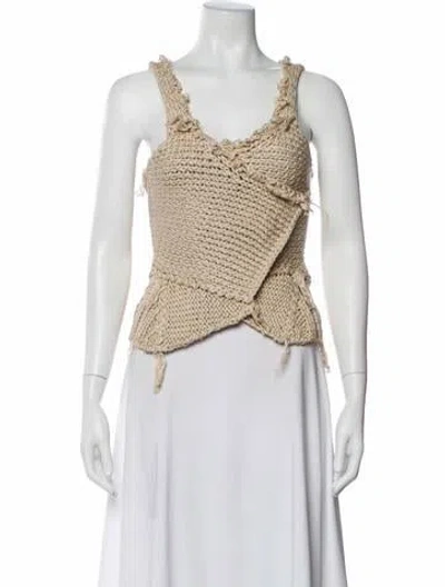 Pre-owned Allude V-neck Sweater In Gray