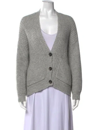 Pre-owned Allude V-neck Sweater In Grey