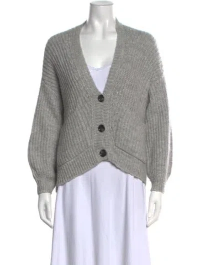 Pre-owned Allude V-neck Sweater In Grey