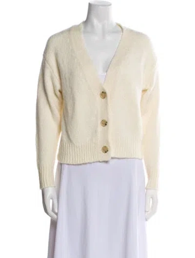 Pre-owned Allude V-neck Sweater In Neutral