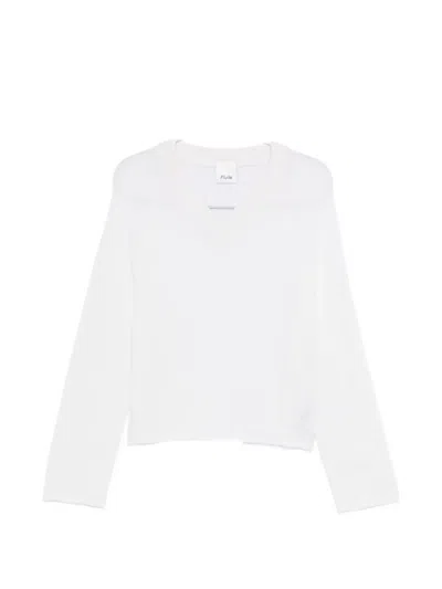 Allude V-neck Sweater In White