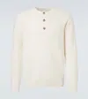 Allude Waffle-knit Wool And Cashmere Sweater In Neutral