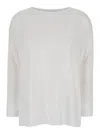 Allude White Shirt With Boart Neckline In White