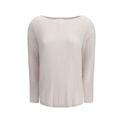 Allude White Cashmere Women's Sweater