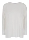 Allude White Shirt With Boart Neckline In White