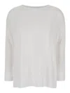 Allude White Shirt With Boart Neckline In White