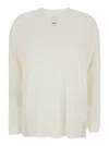 Allude White Sweater With V Neck In White