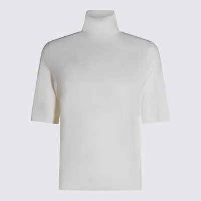 ALLUDE WHITE WOOL KNITWEAR