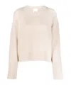 Allude Wide-sleeve Knitted Jumper In Nude