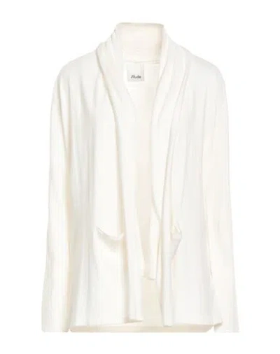 Allude Woman Cardigan Ivory Size L Cotton, Silk, Cashmere In White
