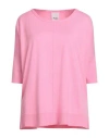 Allude Woman Sweater Pink Size S Cotton, Silk, Cashmere