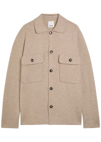 Allude Wool And Cashmere-blend Overshirt In Neutral