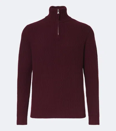 Allude Pullover Aus Wolle Und Kaschmir In Burgundy