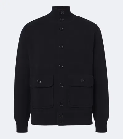 Allude Wool And Cashmere Jacket In Blue