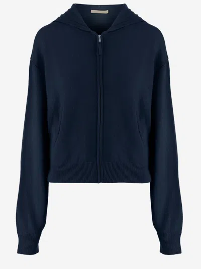 Allude Wool And Cashmere Knit In Blue