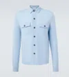Allude Wool And Cashmere Overshirt In Blue