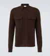 Allude Wool And Cashmere Overshirt In Burgundy