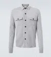 Allude Wool And Cashmere Overshirt In Gray